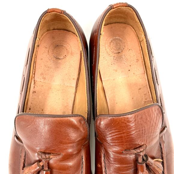Elanroman Brown Leather Preppy Tassel Loafers main image 5